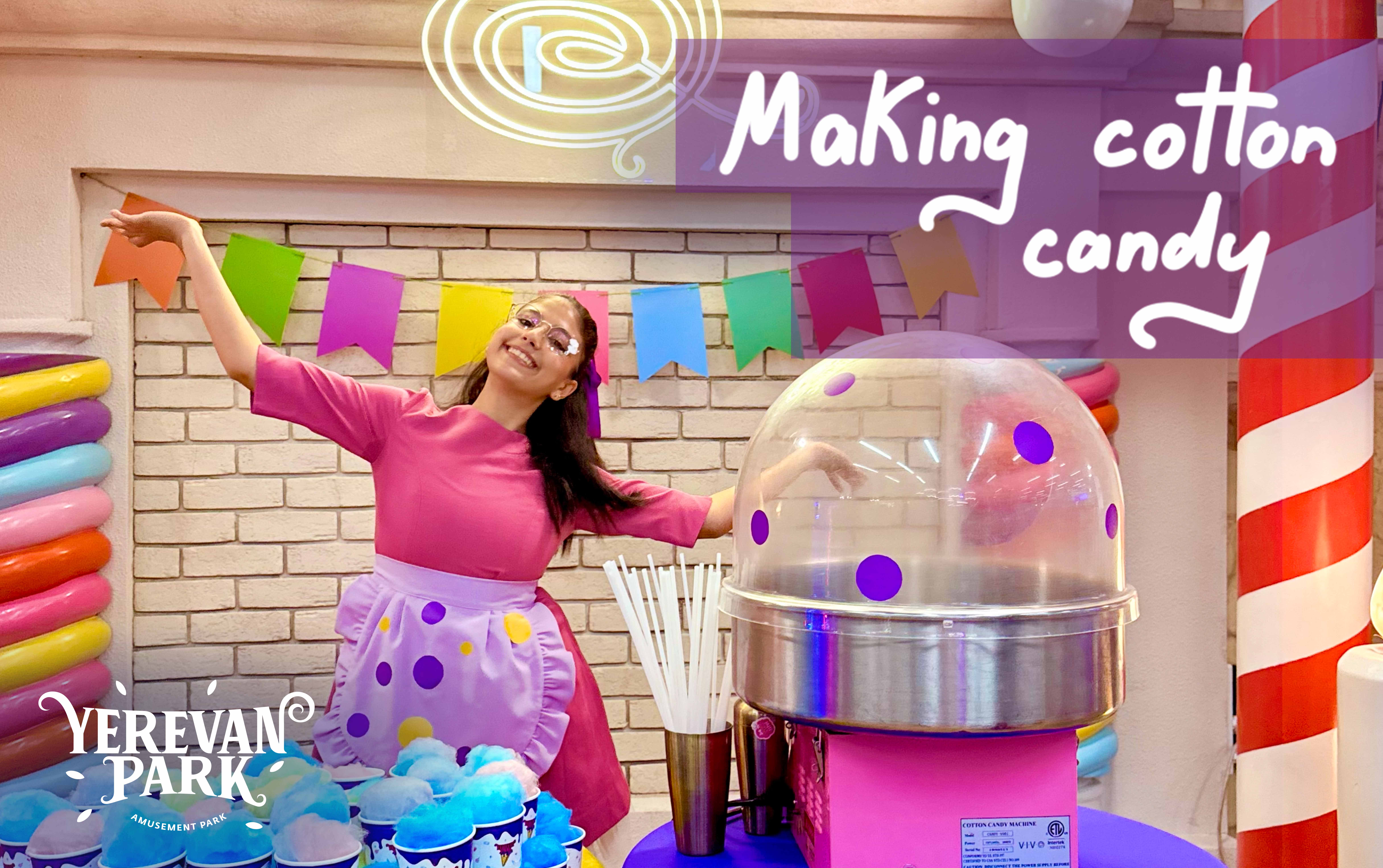 We’re making cotton candy together.